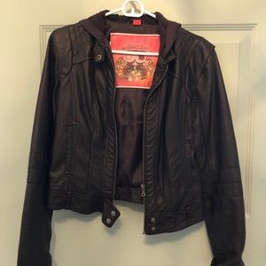 Faux leather jacket